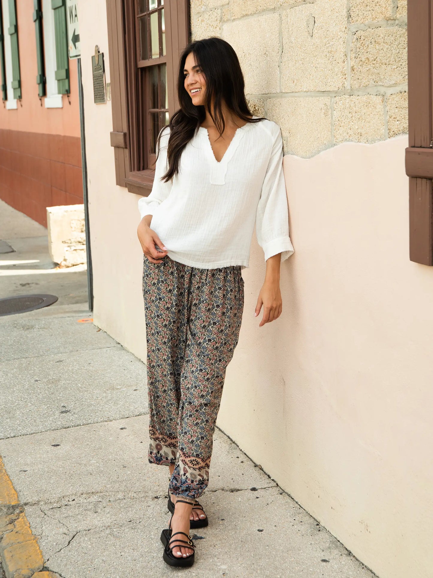 Allison Pants - Border Print