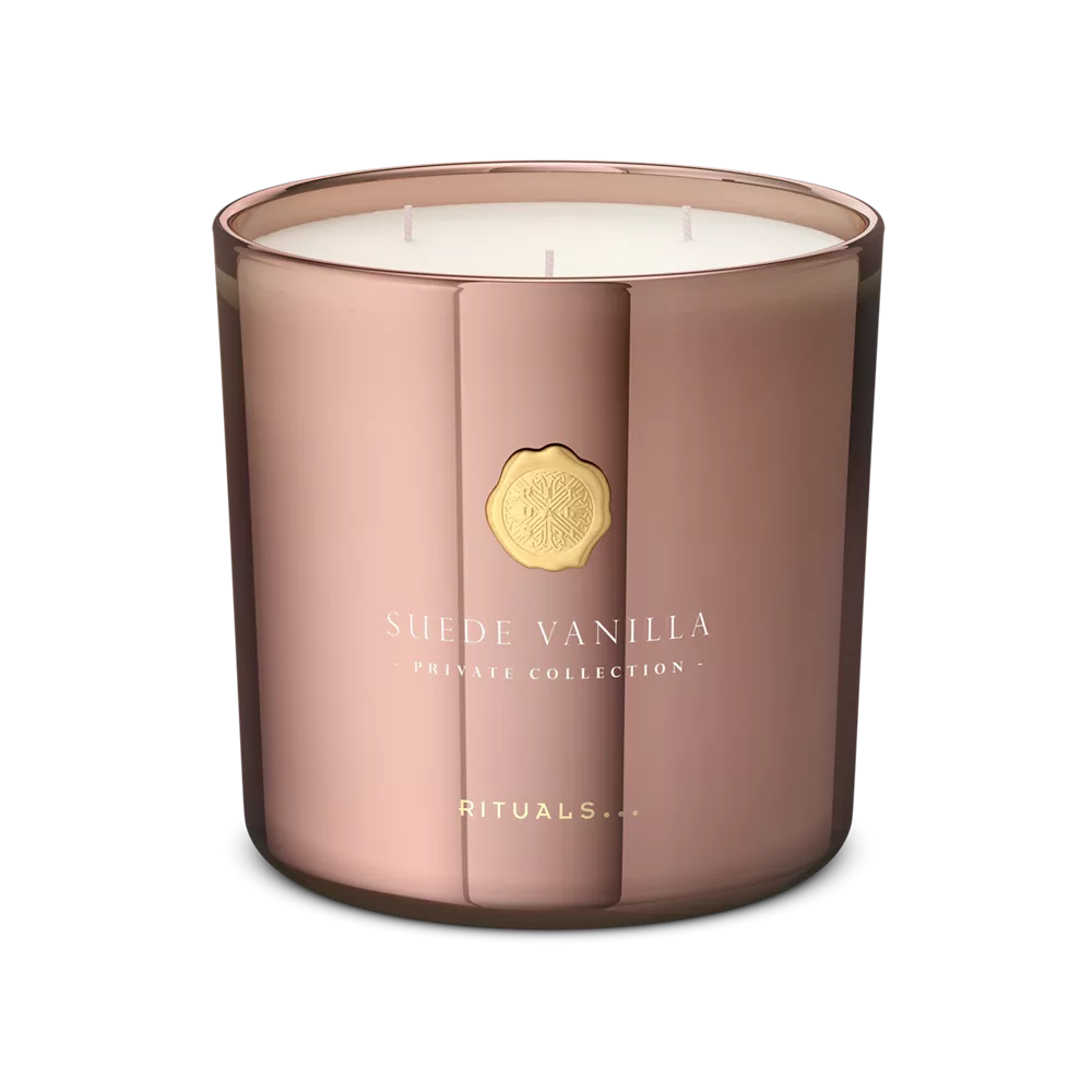 Private Collection Medium Suede Vanilla Scented Candle luxury scented candle, 1000 gr