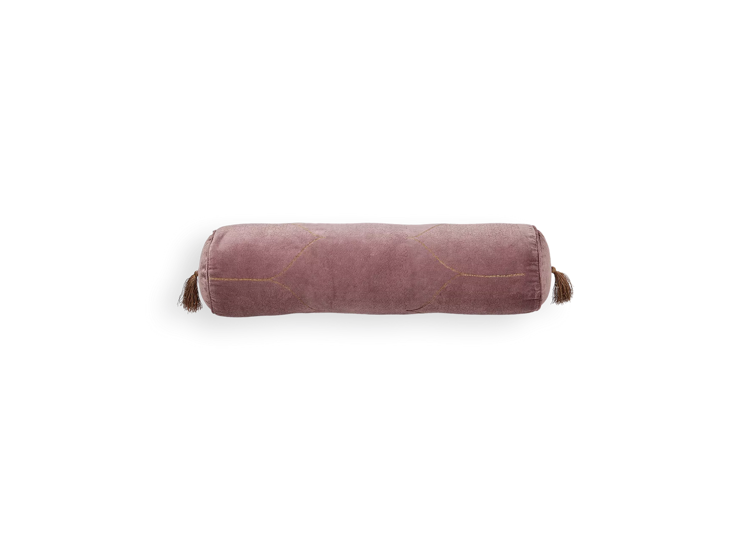 Vellore Cotton Velvet Bolster Cushion Vintage Pink