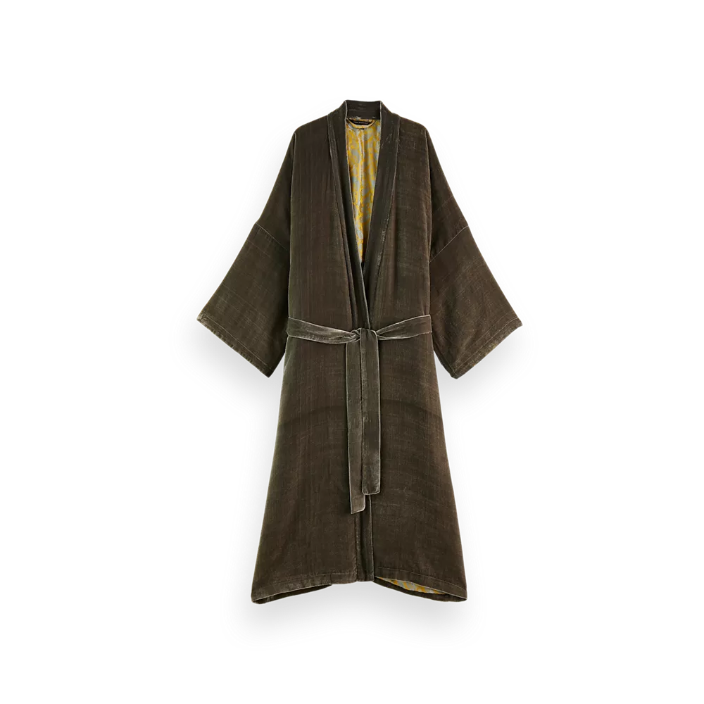 House of Rituals Saigon Collection Kimono Long viscose silk velvet kimono