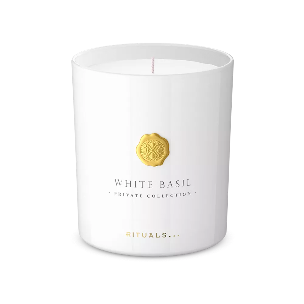 Private Collection White Basil Scented Candle scented candle, 360 gr