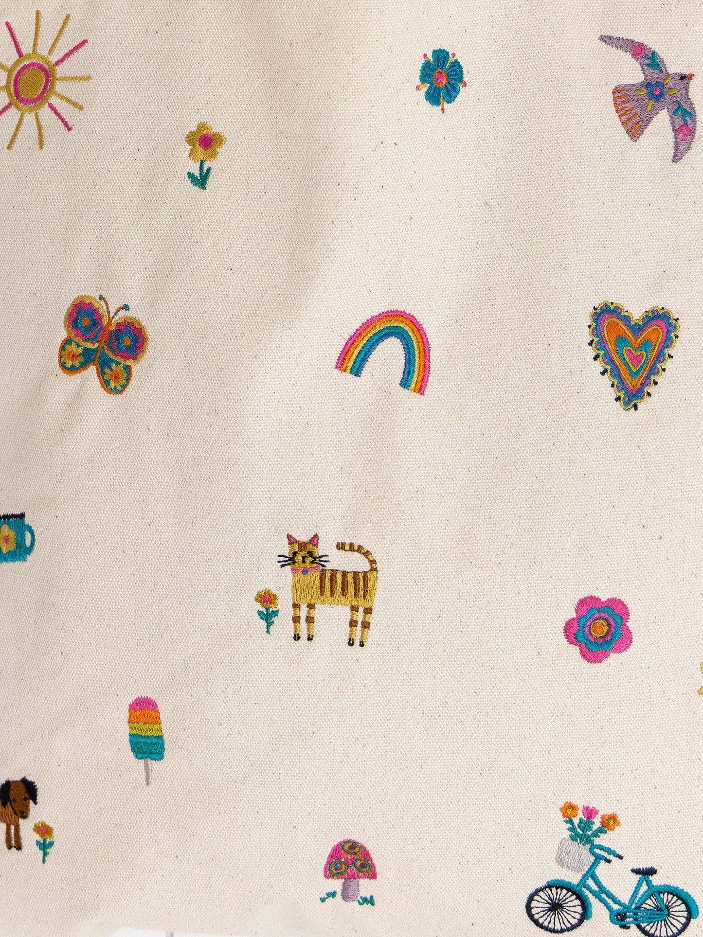 Embroidered Canvas Tote Bag - Fave Little Things