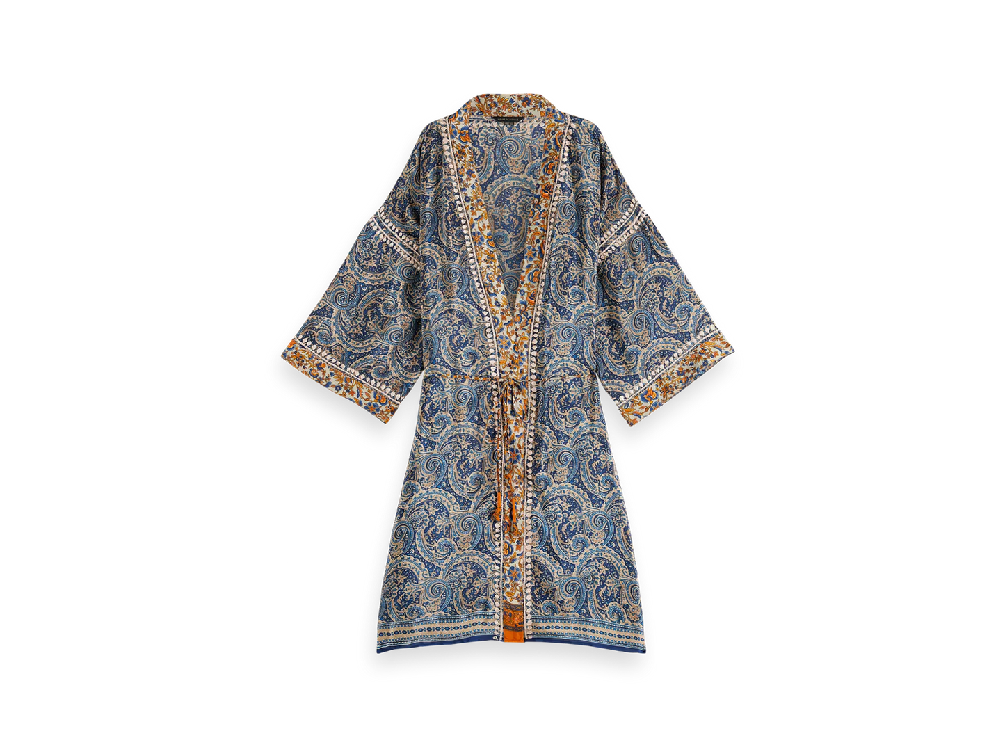 Jaypur Saree Kimono Cobalt Blue