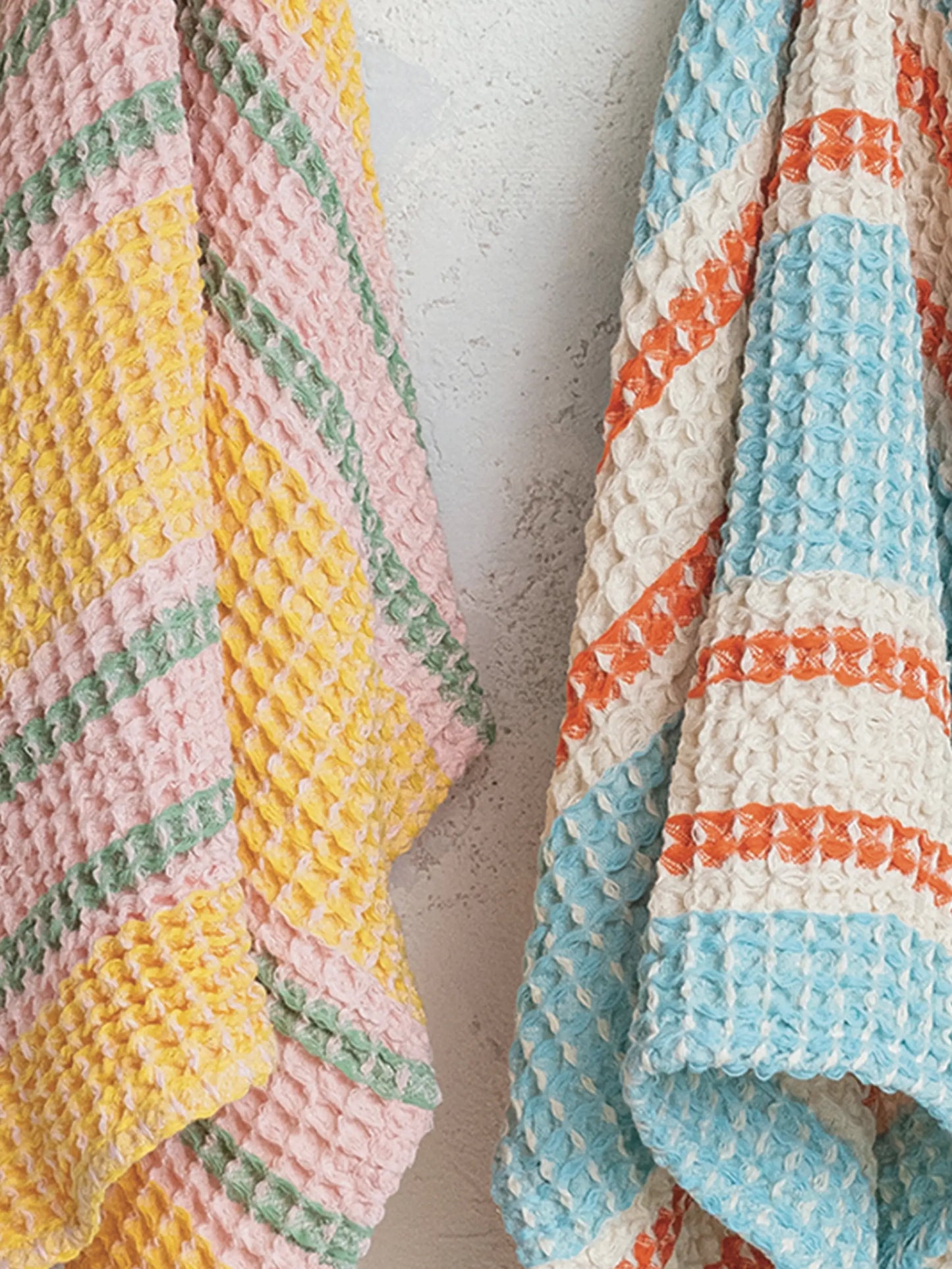 Cotton Waffle Weave Dish Towels, Set of 2