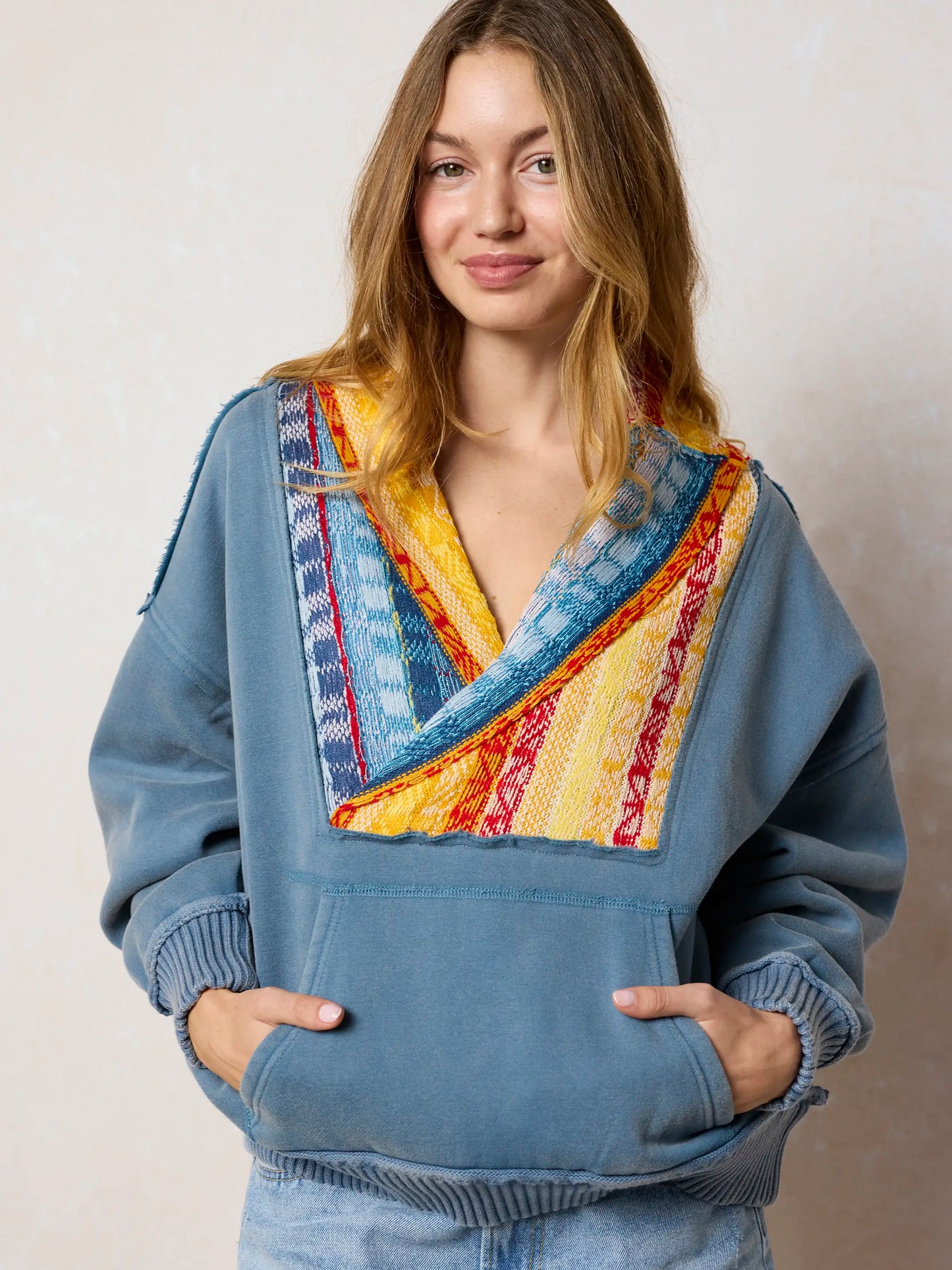 Tyler Intarsia Sweatshirt - Washed Navy