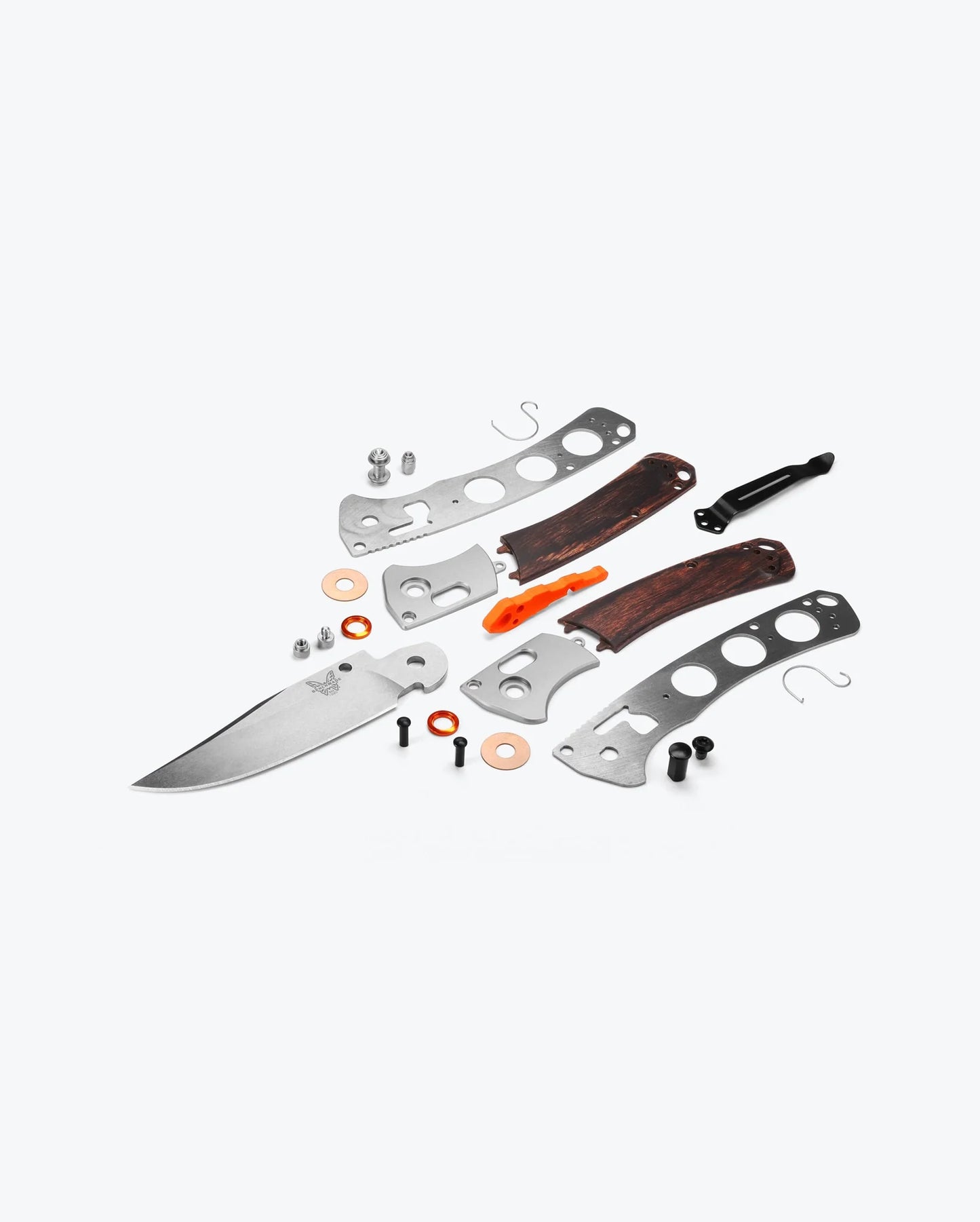 Mini Crooked River | Grey Aluminium & Wood | Clip-point