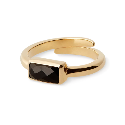 House of Rituals Vintage Cut Ring gold plated ring with gemstone