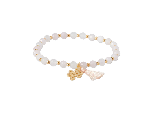House of Rituals Infinity Bead Bracelet vergulde armband met edelsteen