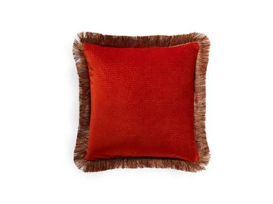 Vellore Cotton Velvet Cushion Cover 50x50cm Warm Orange
