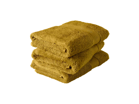 Super Smooth Cotton Hand Towel 50x100cm Mustard