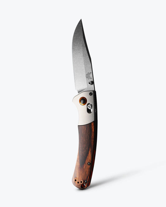 Crooked River | Grey Aluminum & Wood | Clip-point