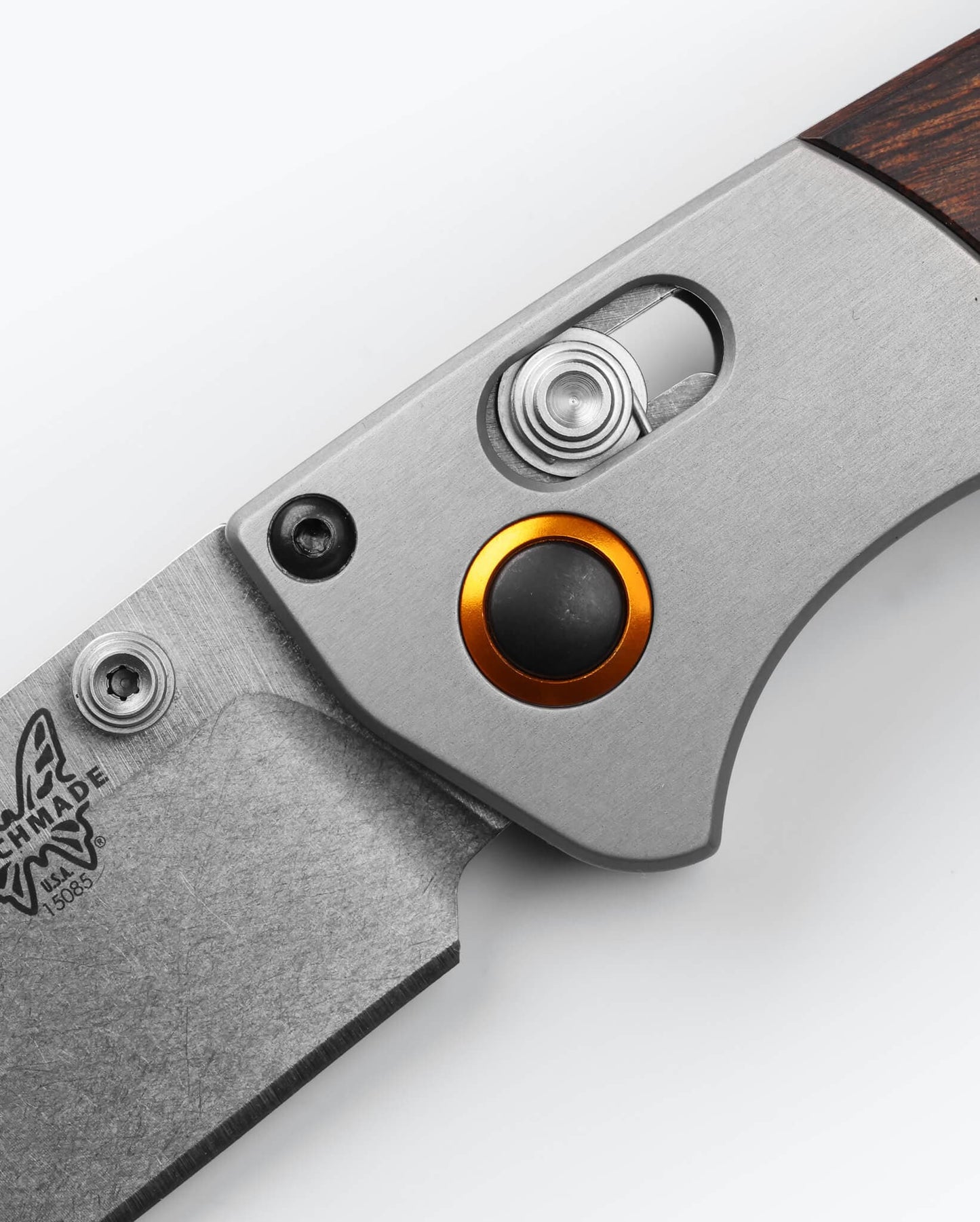 Mini Crooked River | Grey Aluminium & Wood | Clip-point
