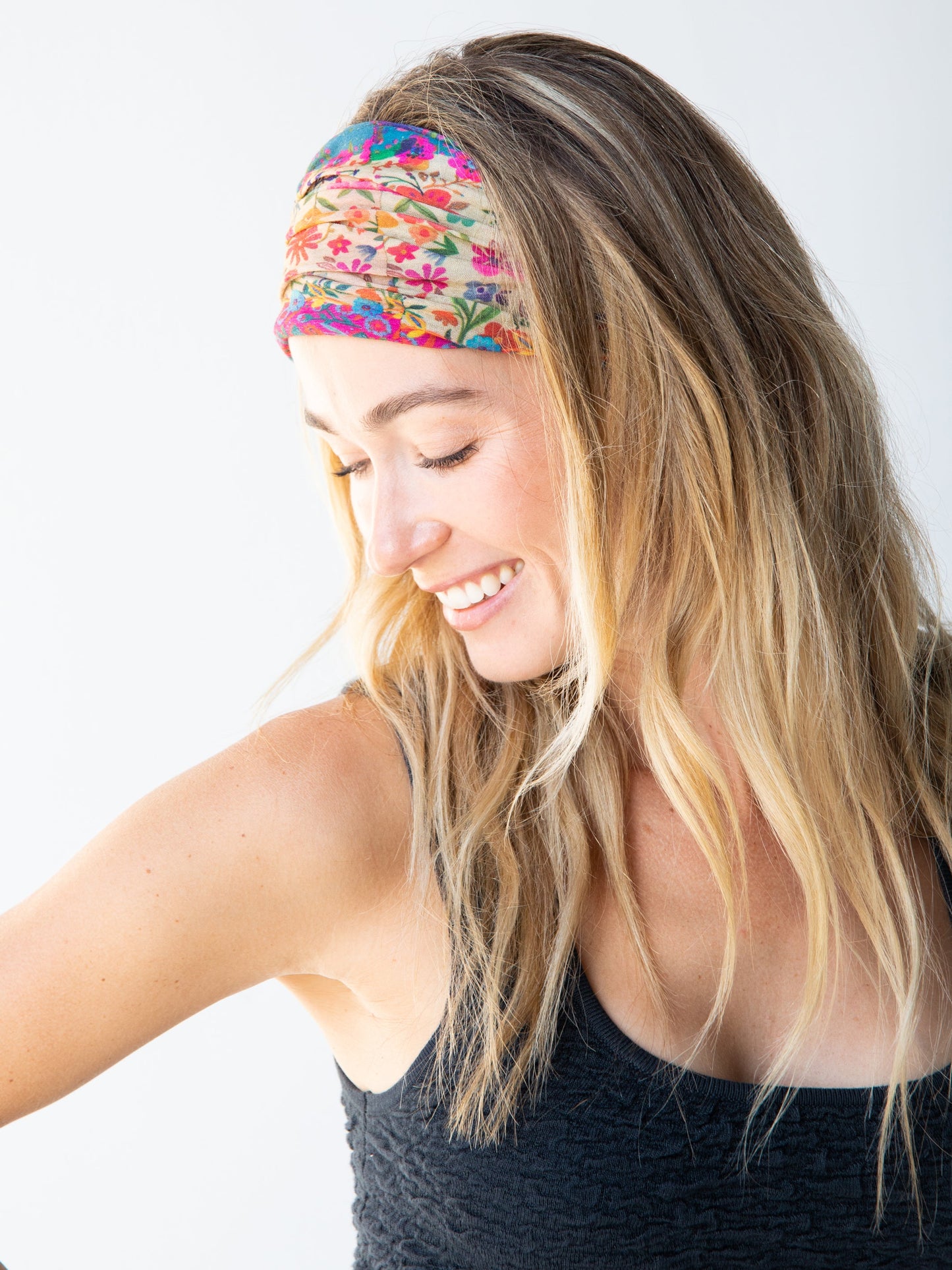 Full Boho BandeauÂ® Headband - Floral Border