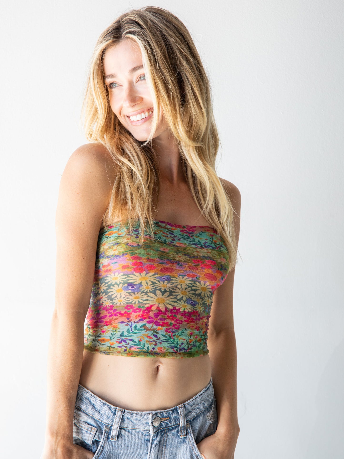 Full Boho BandeauÂ® Headband - Wildflower Border