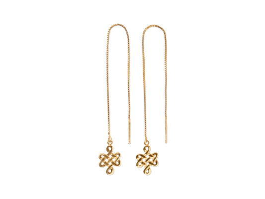 Infinity Chain Earrings Gold Plated