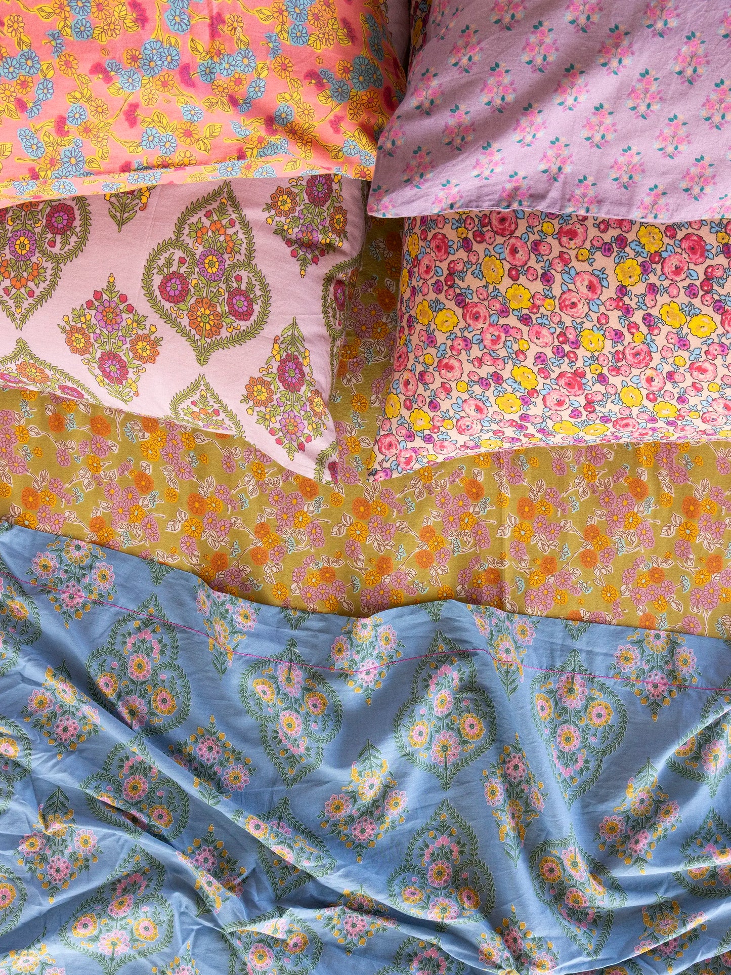 Mix & Match Cotton Fitted Sheet - Olive Daisy Toss