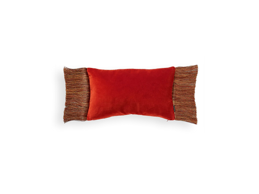 Vellore Cotton Velvet Cushion Cover 50x30cm Warm Orange