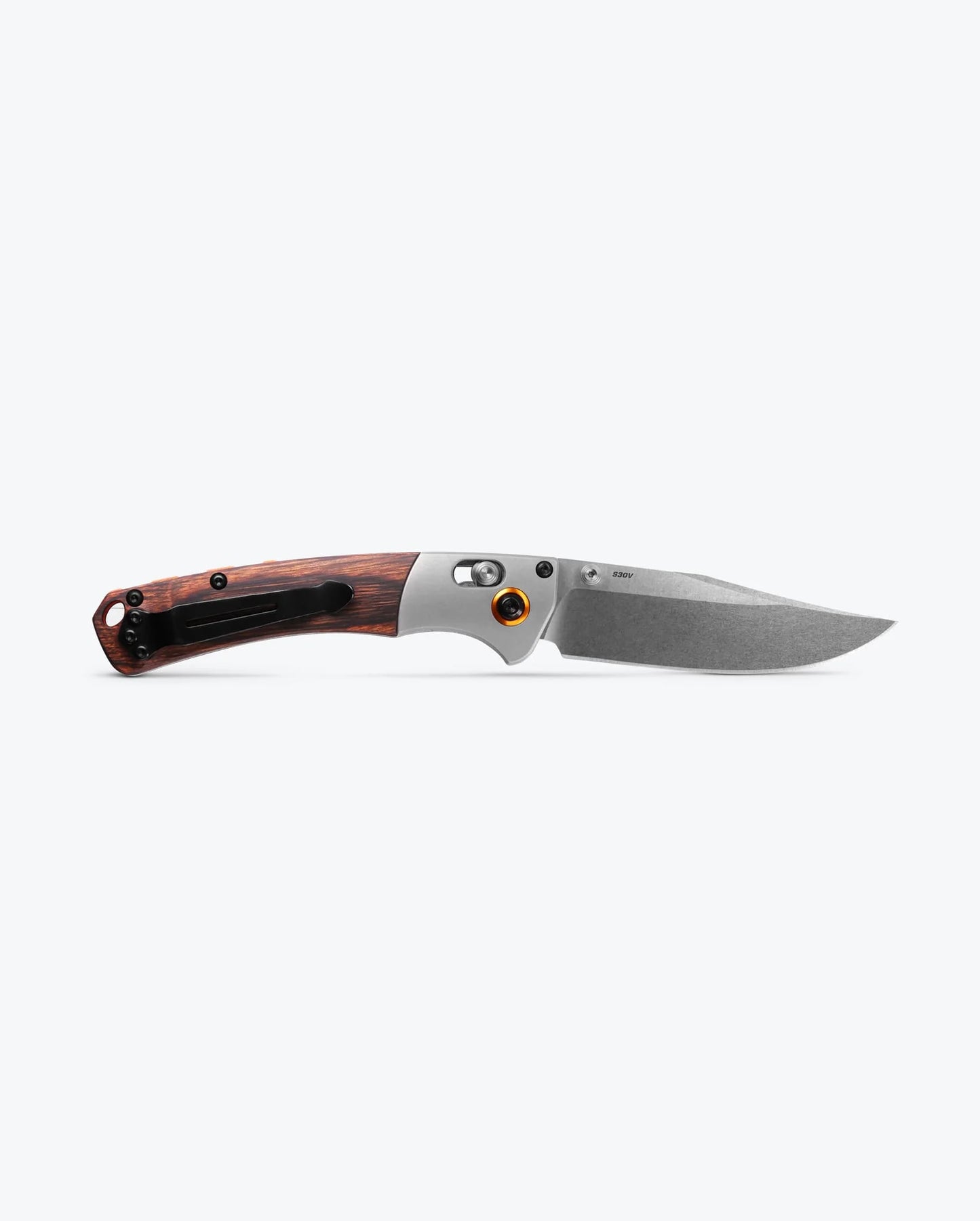 Mini Crooked River | Grey Aluminium & Wood | Clip-point