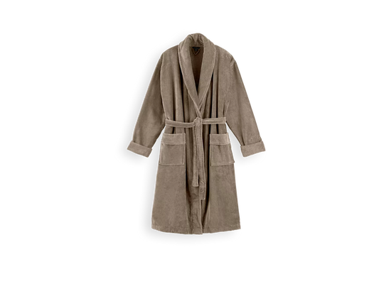 Super Smooth Cotton Bathrobe Men Sand XL