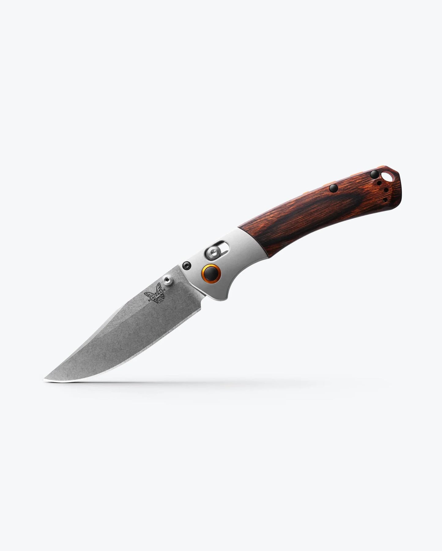 Mini Crooked River | Grey Aluminium & Wood | Clip-point