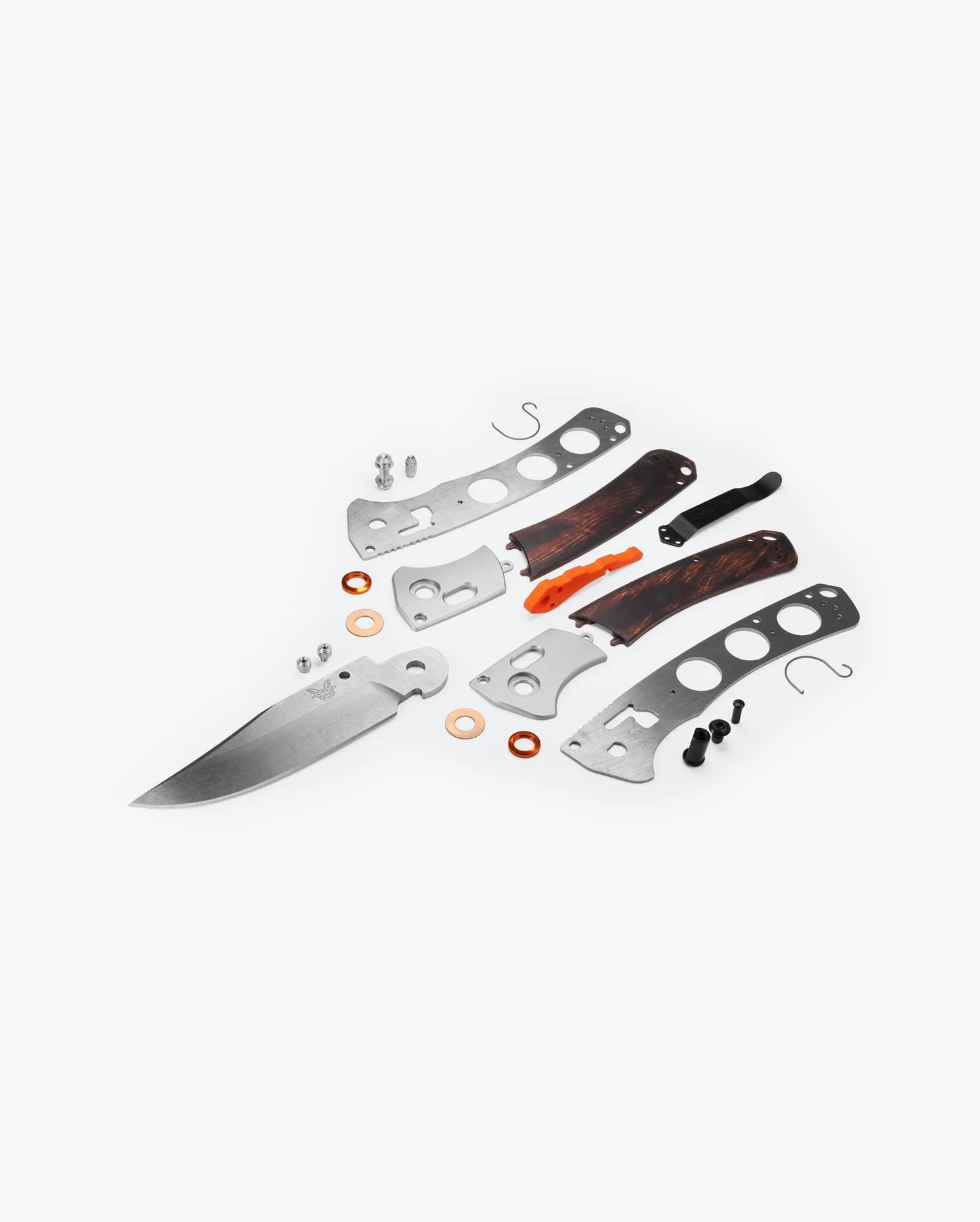 Crooked River | Grey Aluminum & Wood | Clip-point
