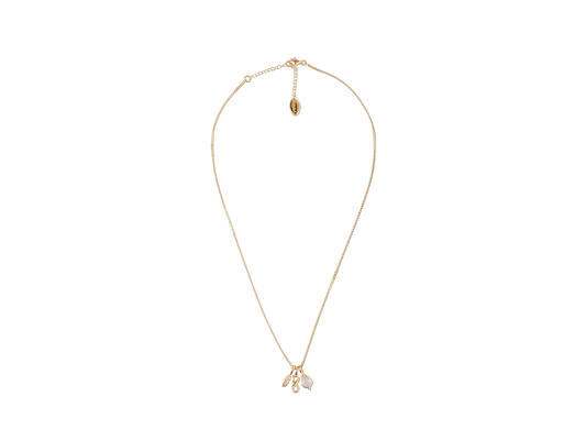 Rose Quartz Pendant Necklace Gold Plated