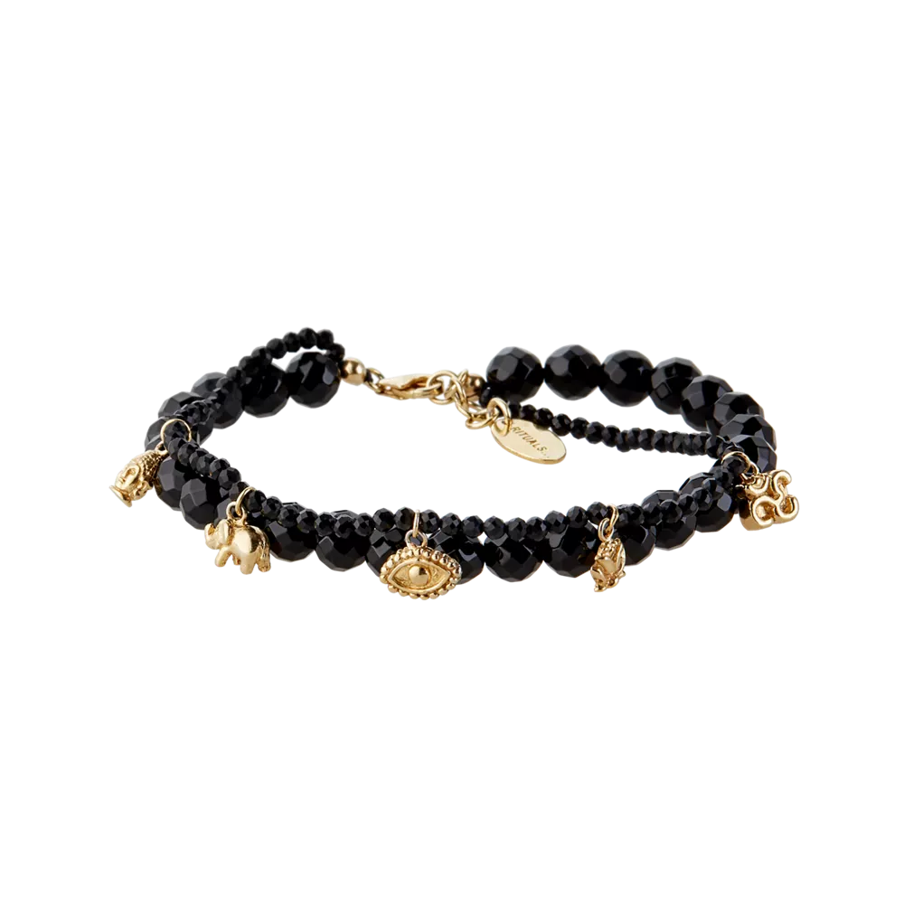 House of Rituals Pendant Bead Bracelet gold-plated bracelet with gemstone