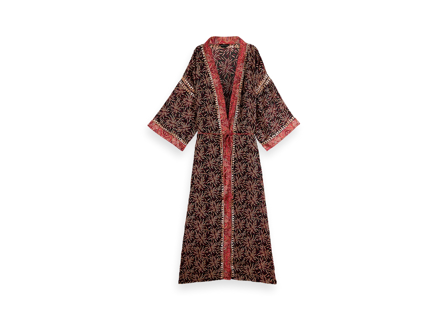 Jaypur Saree Kimono Dark Flower Long