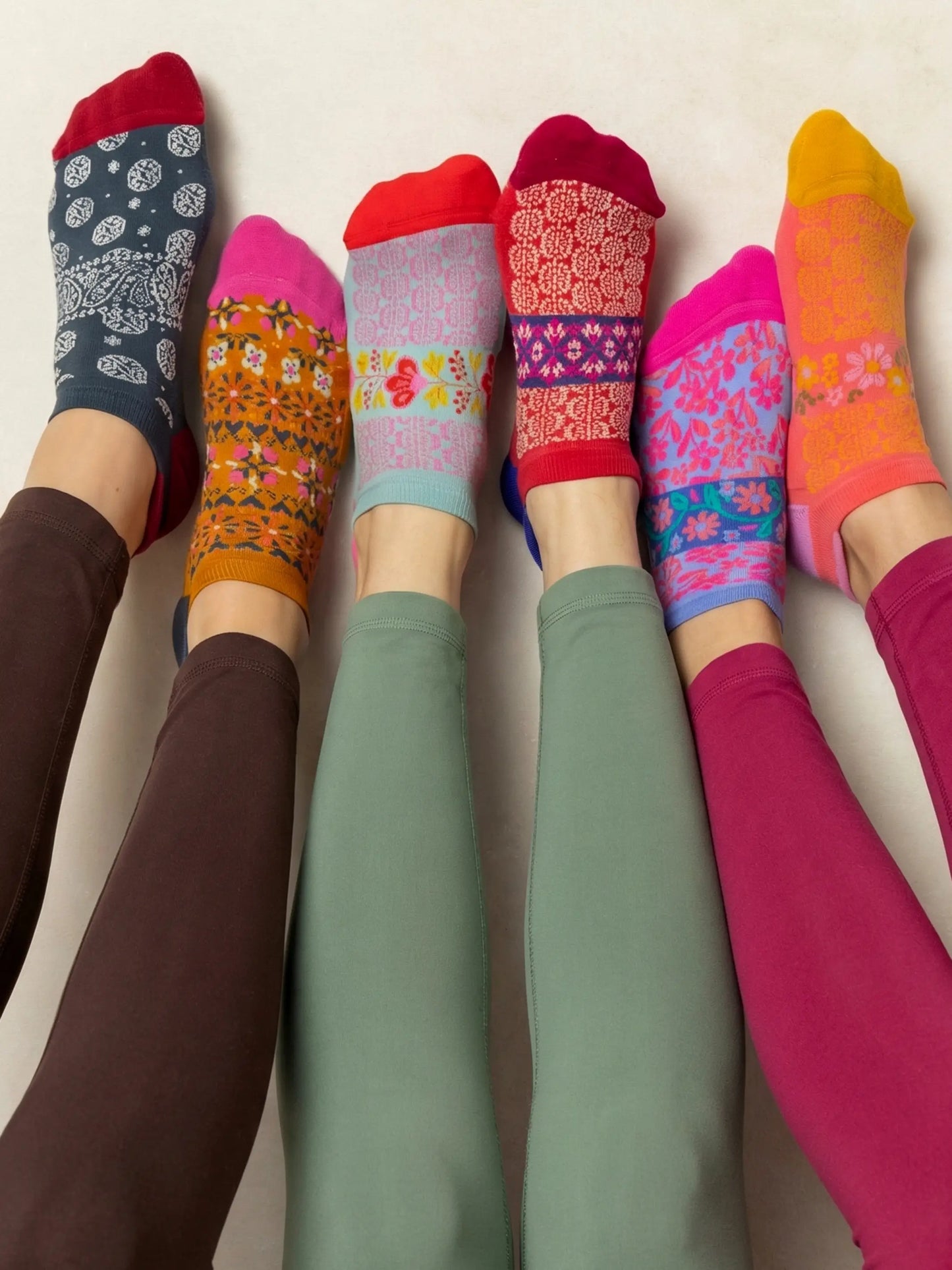 Favorite Fitness Socks, Set of 3 - Coral