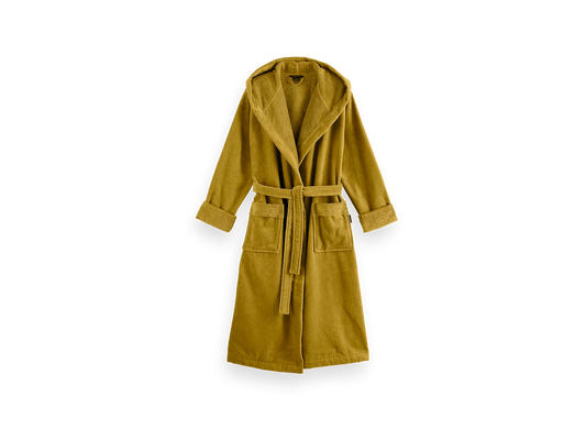 Super Smooth Cotton Bathrobe Women Mustard L