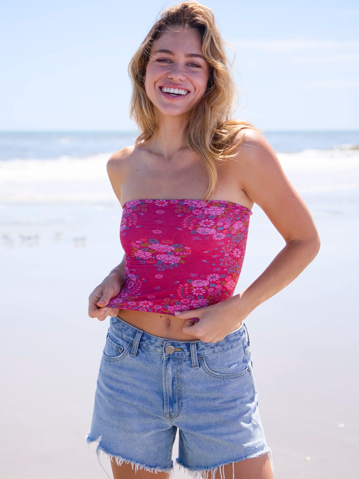 Full Boho BandeauÂ® Headband - Merlot Floral Bandana