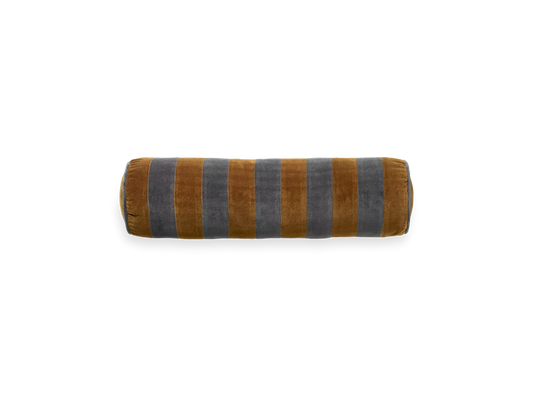 Vellore Bolster Cushion Mocha Stripes