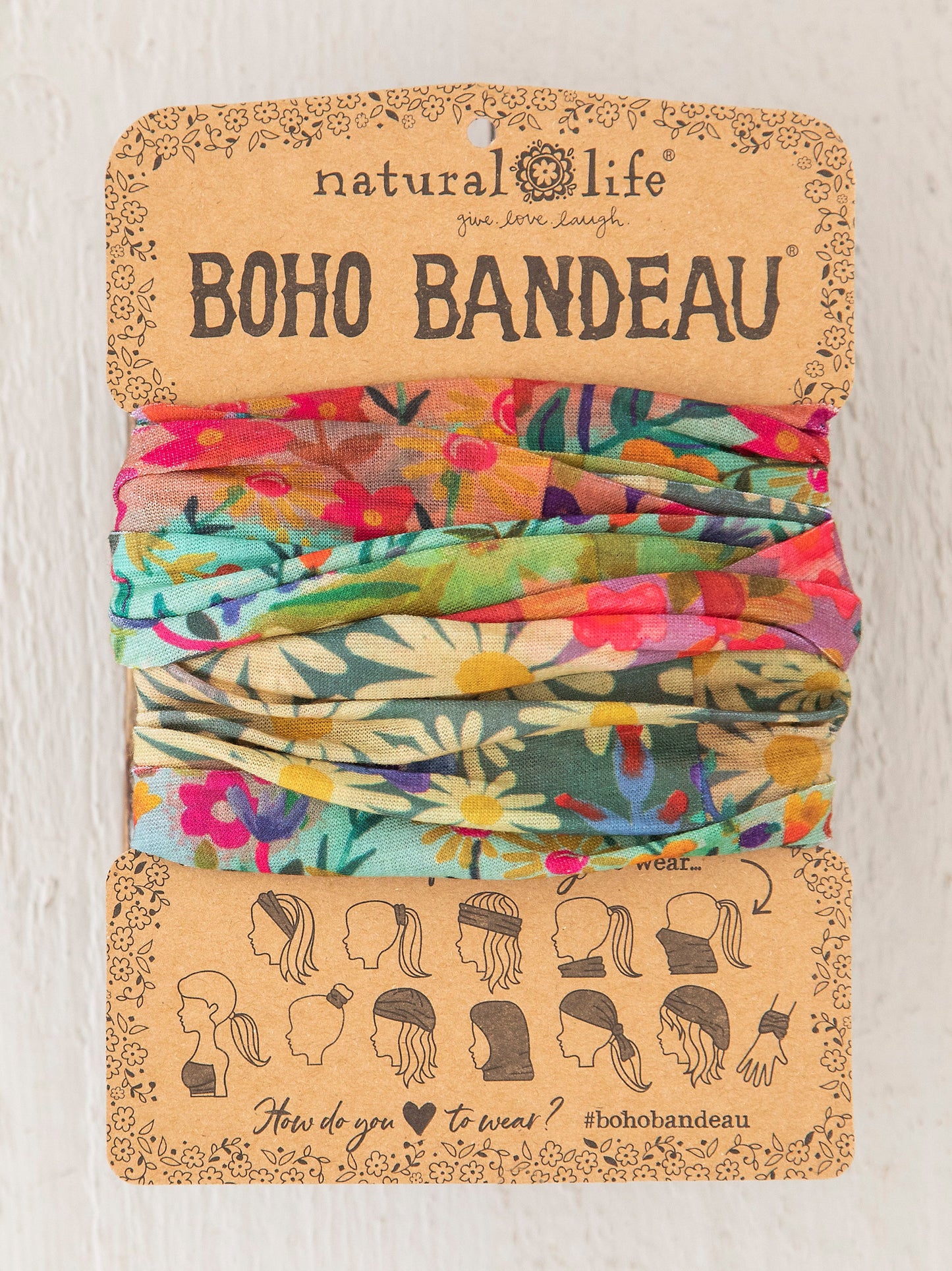 Full Boho BandeauÂ® Headband - Wildflower Border