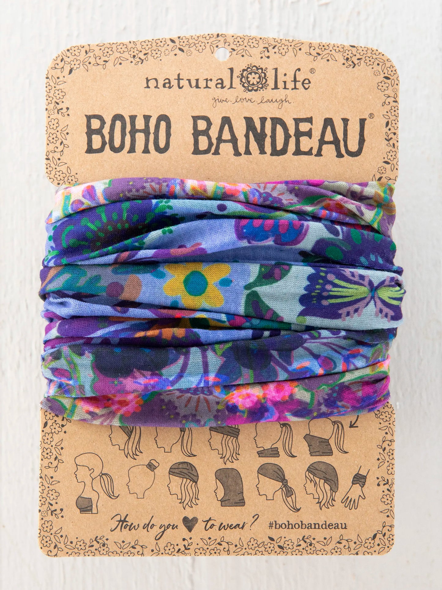 Full Boho BandeauÂ® Headband - Border Folk Garden