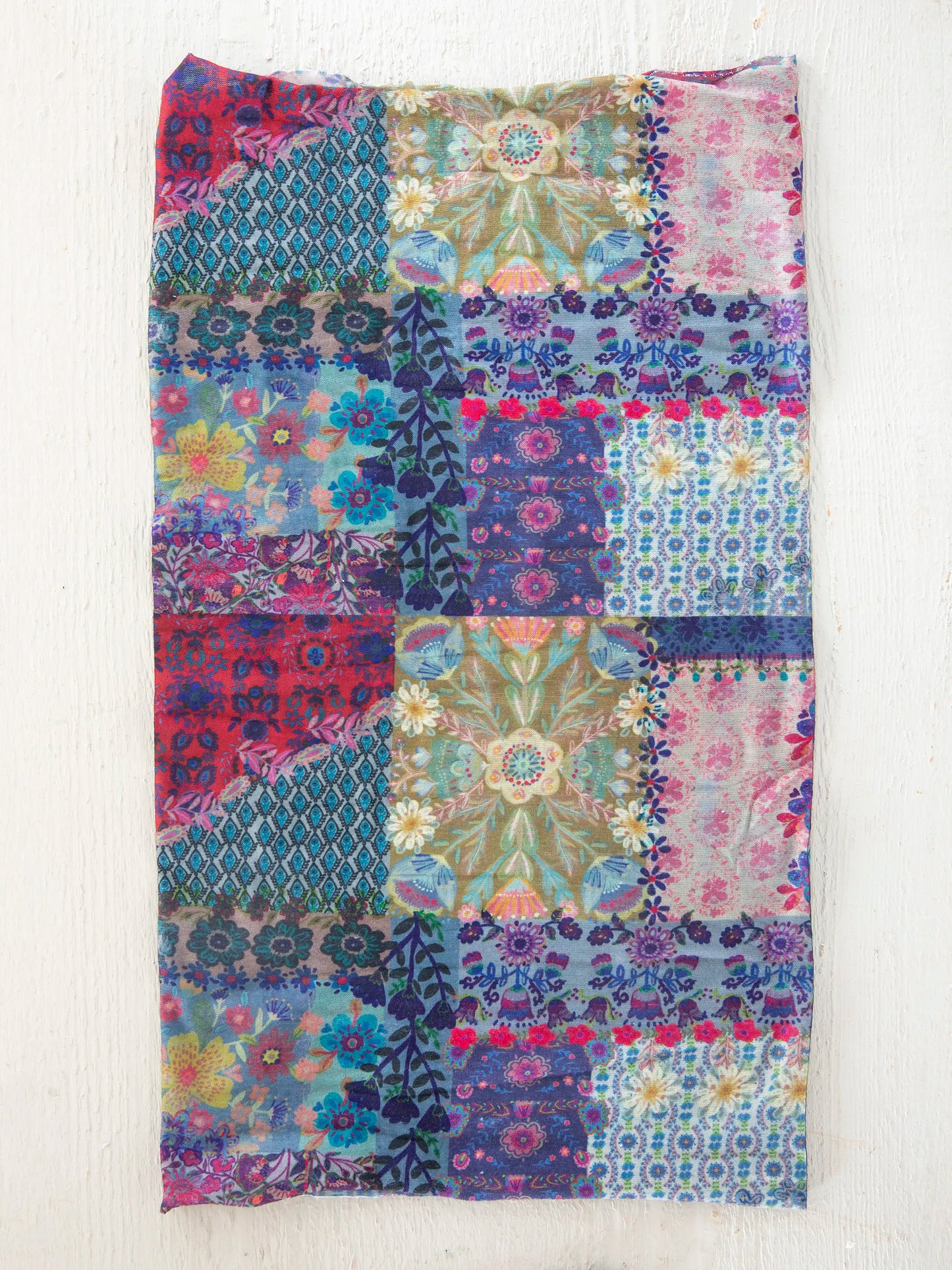 Full Boho BandeauÂ® Headband - Blue Patchwork