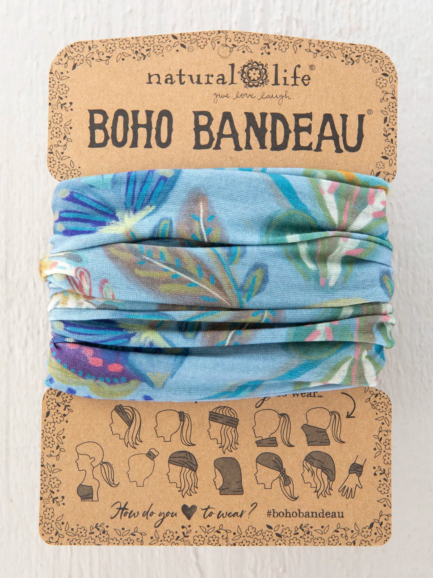 Full Boho BandeauÂ® Headband - Mandala Folk Garden
