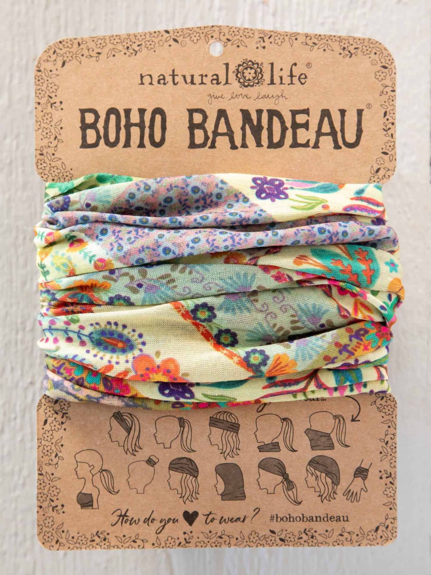 Full Boho BandeauÂ® Headband - Mandala Folk Patchwork
