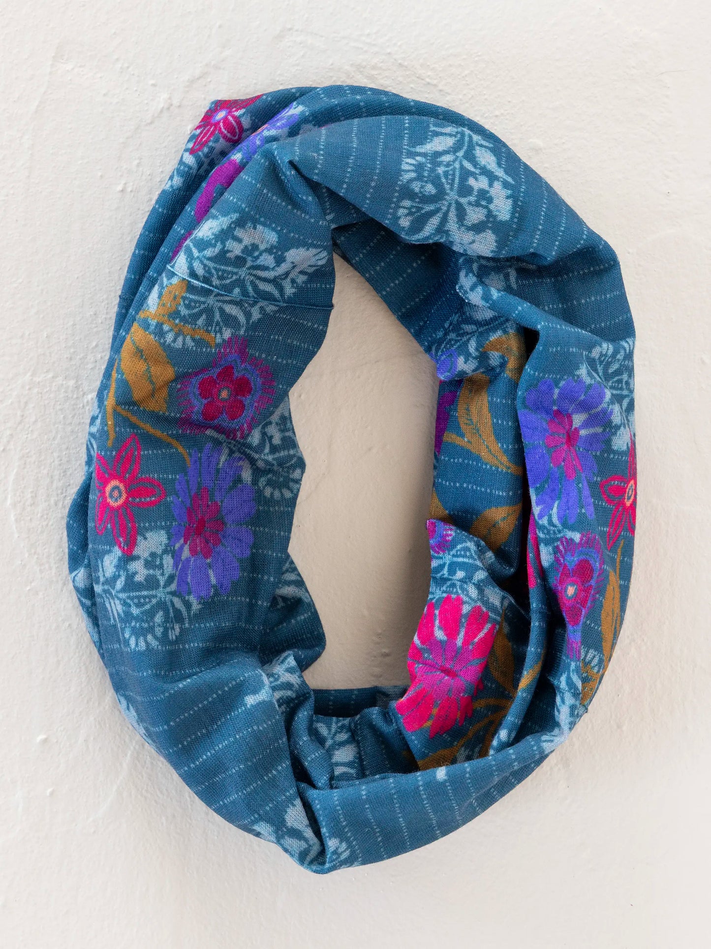Full Boho BandeauÂ® Headband - Block Stamp Indigo