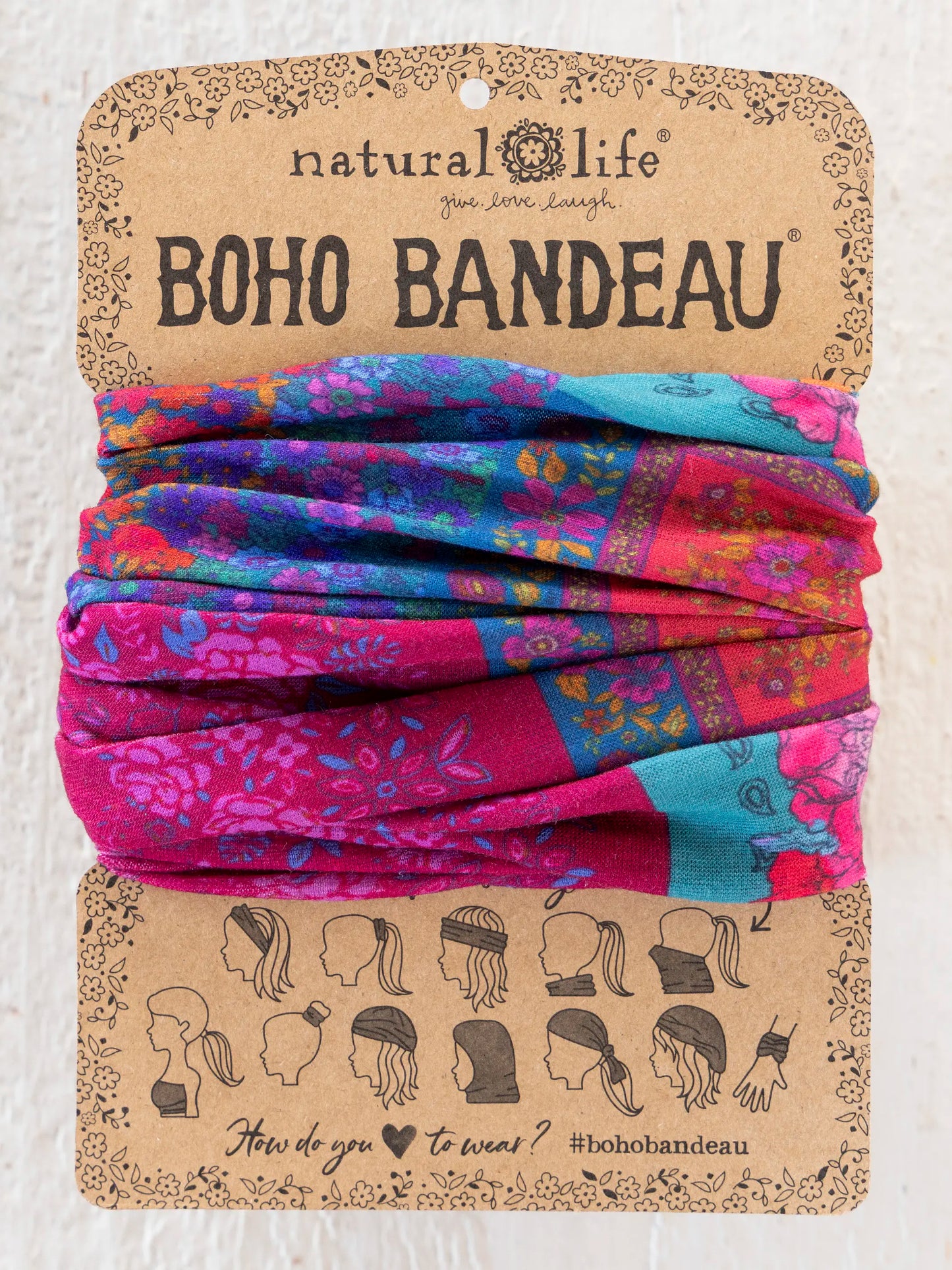 Full Boho BandeauÂ® Headband - Jewel Positano Scarf