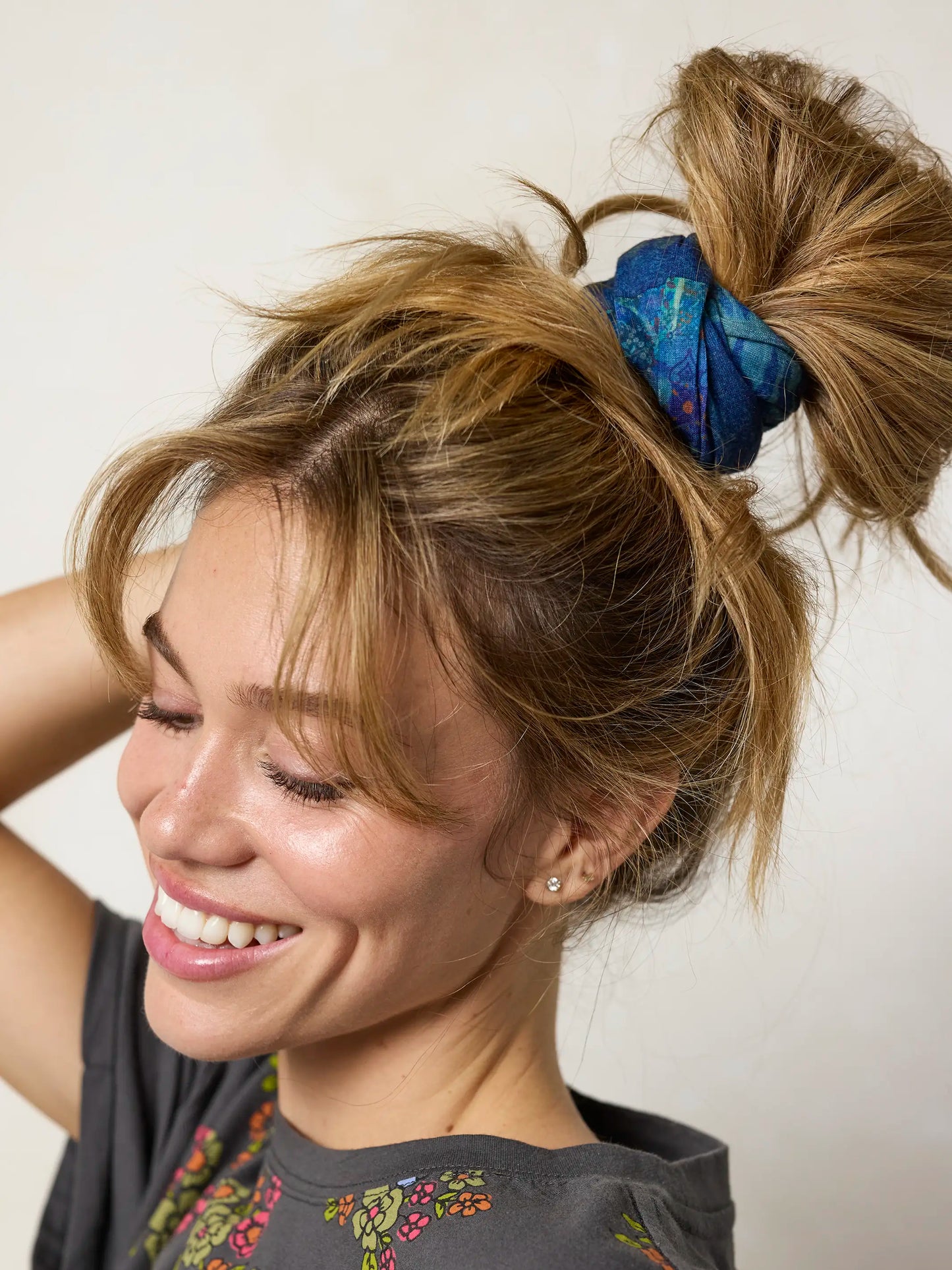 Full Boho BandeauÂ® Headband - Navy Patchwork