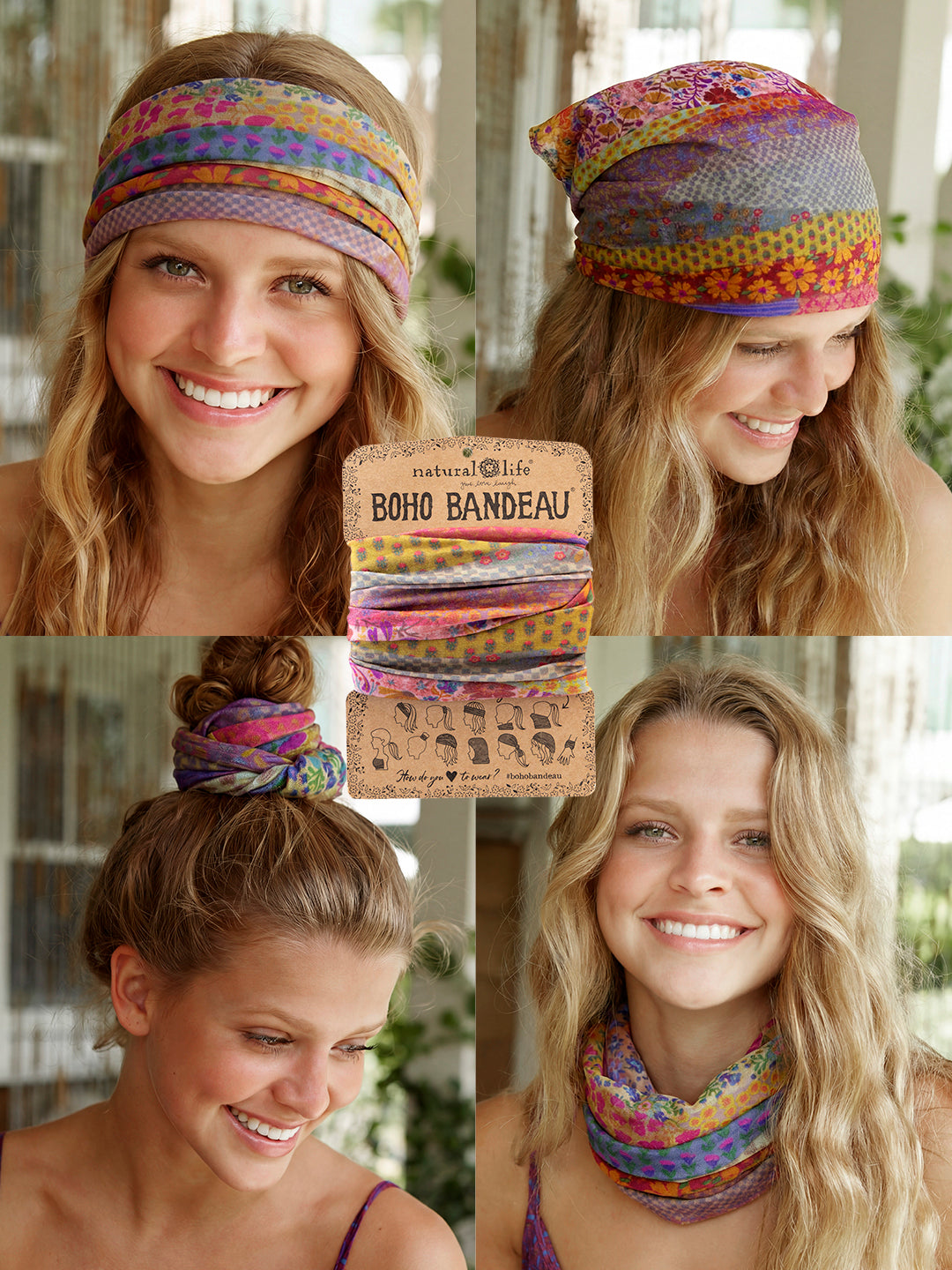 Full Boho BandeauÂ® Headband - Garden Waves