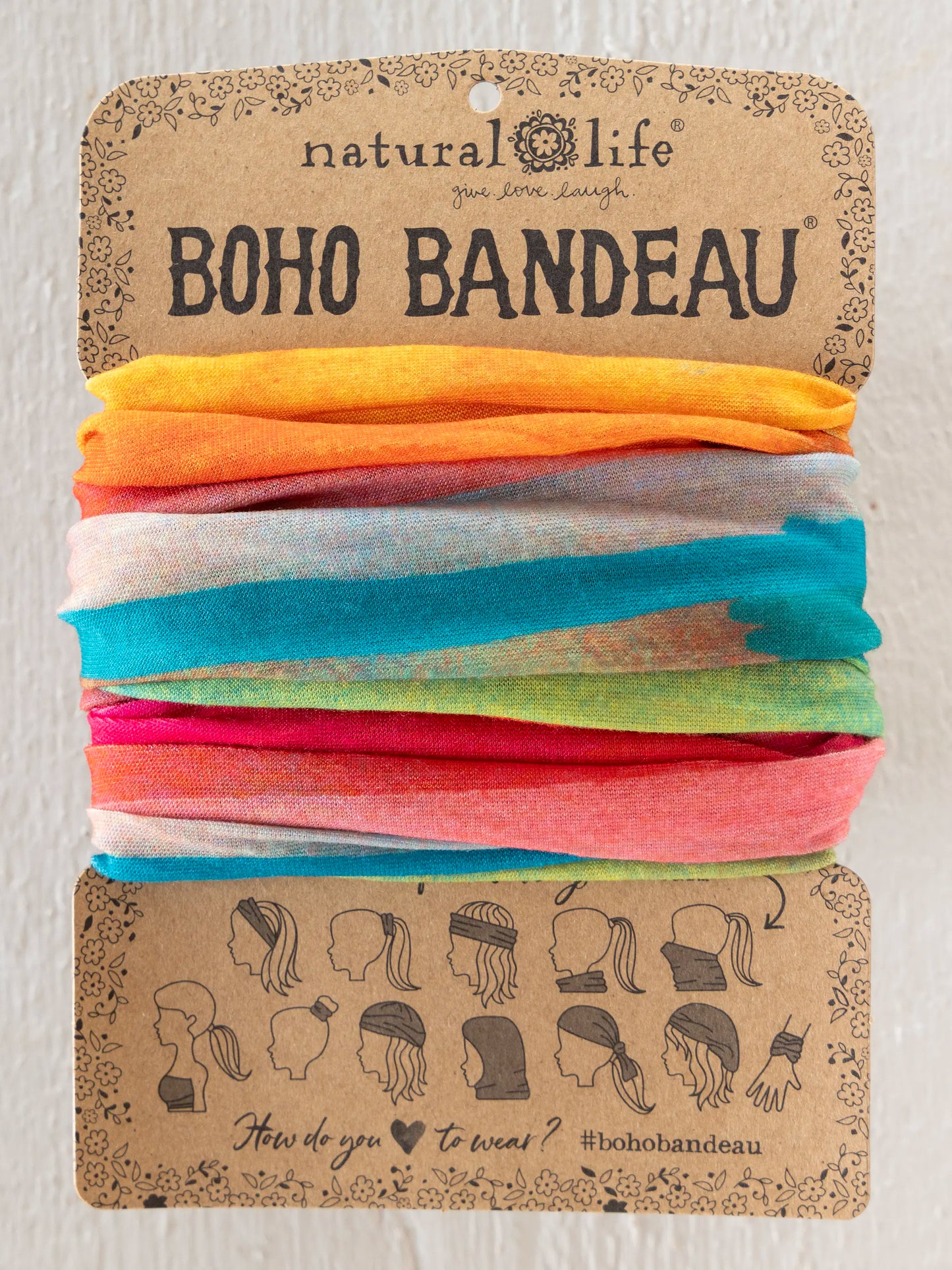 Full Boho BandeauÂ® Headband - Rainbow Ombre