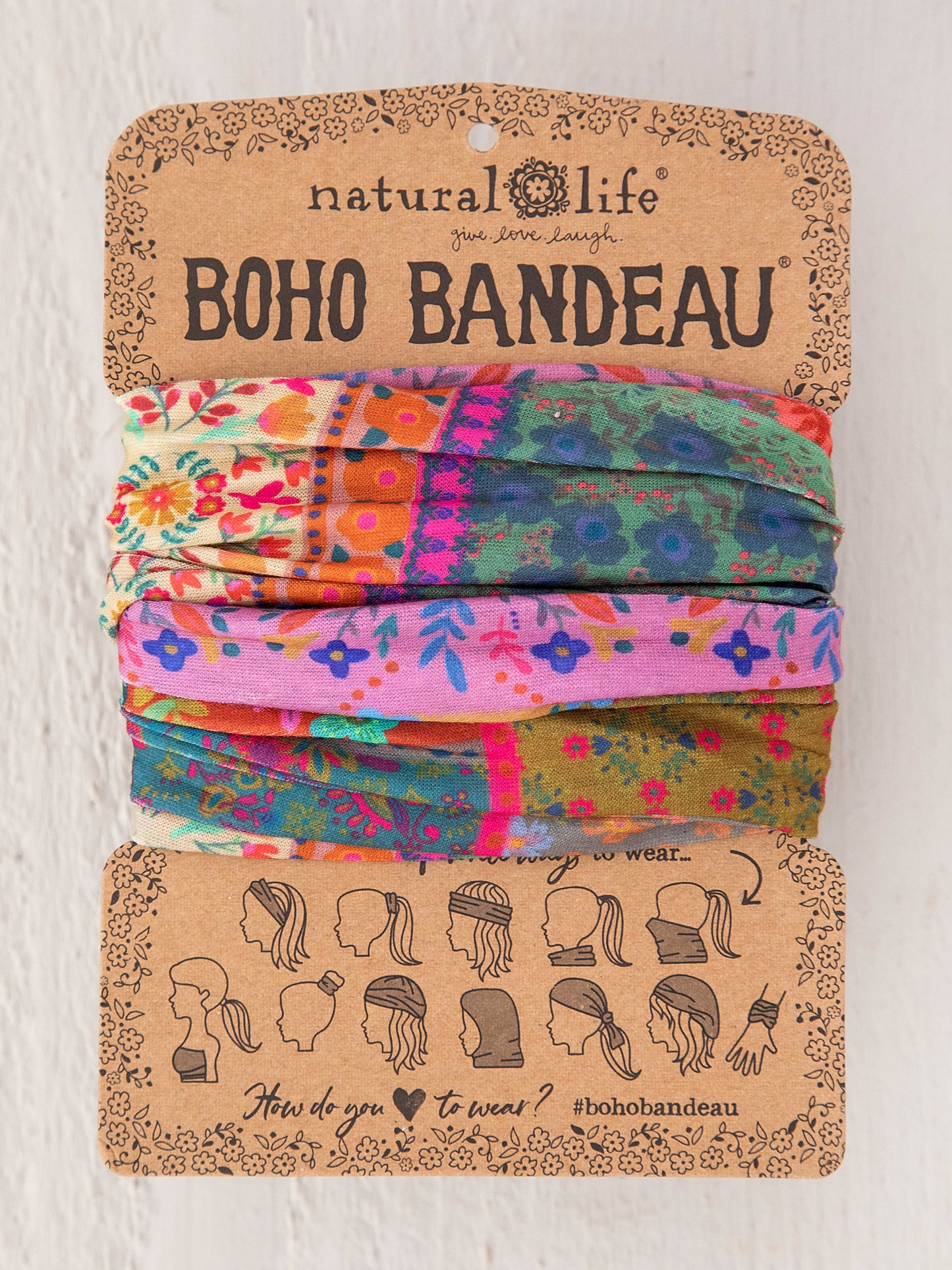 Full Boho BandeauÂ® Headband - Multi Patchwork