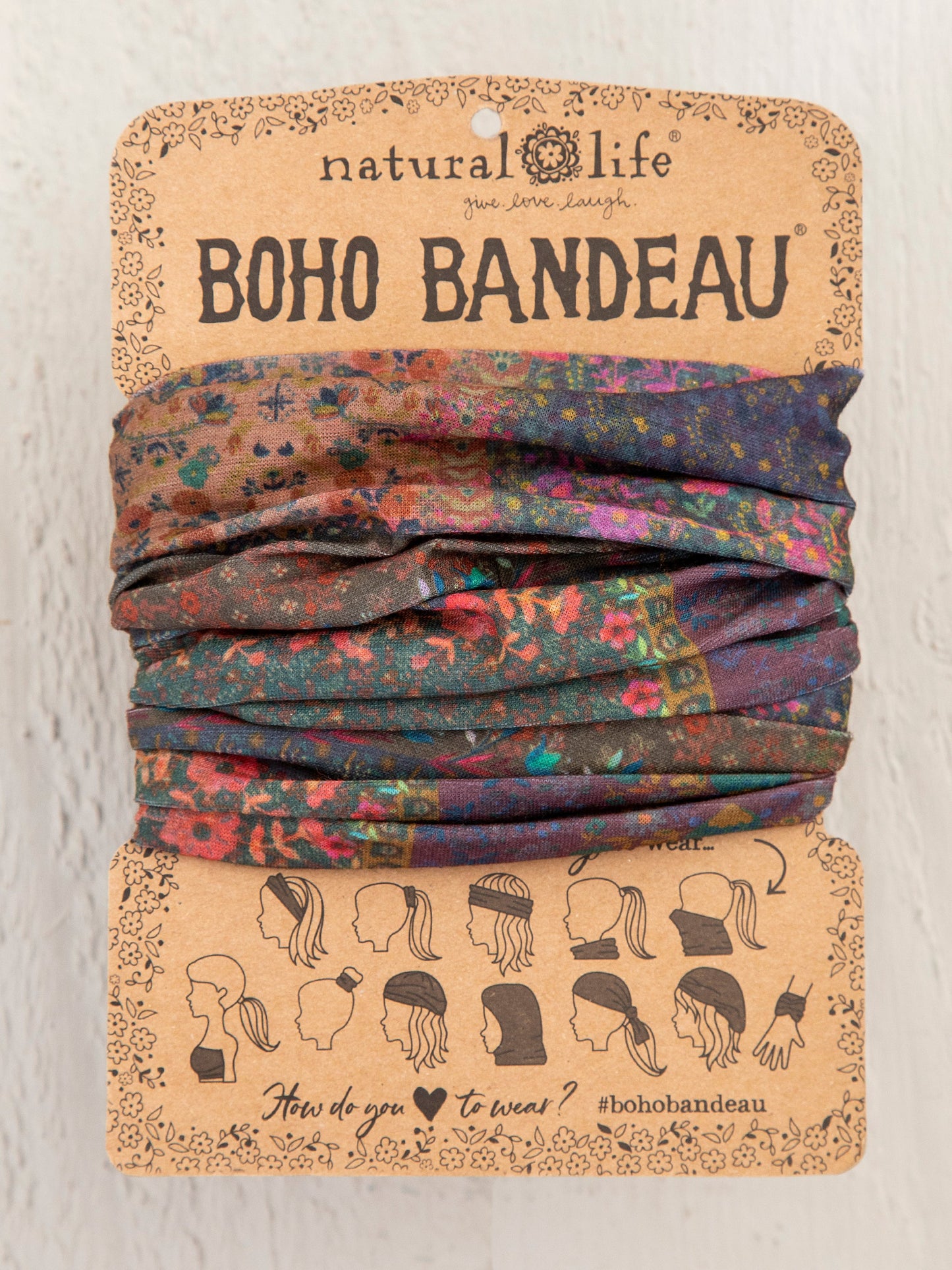 Full Boho BandeauÂ® Headband - Vintage Patchwork