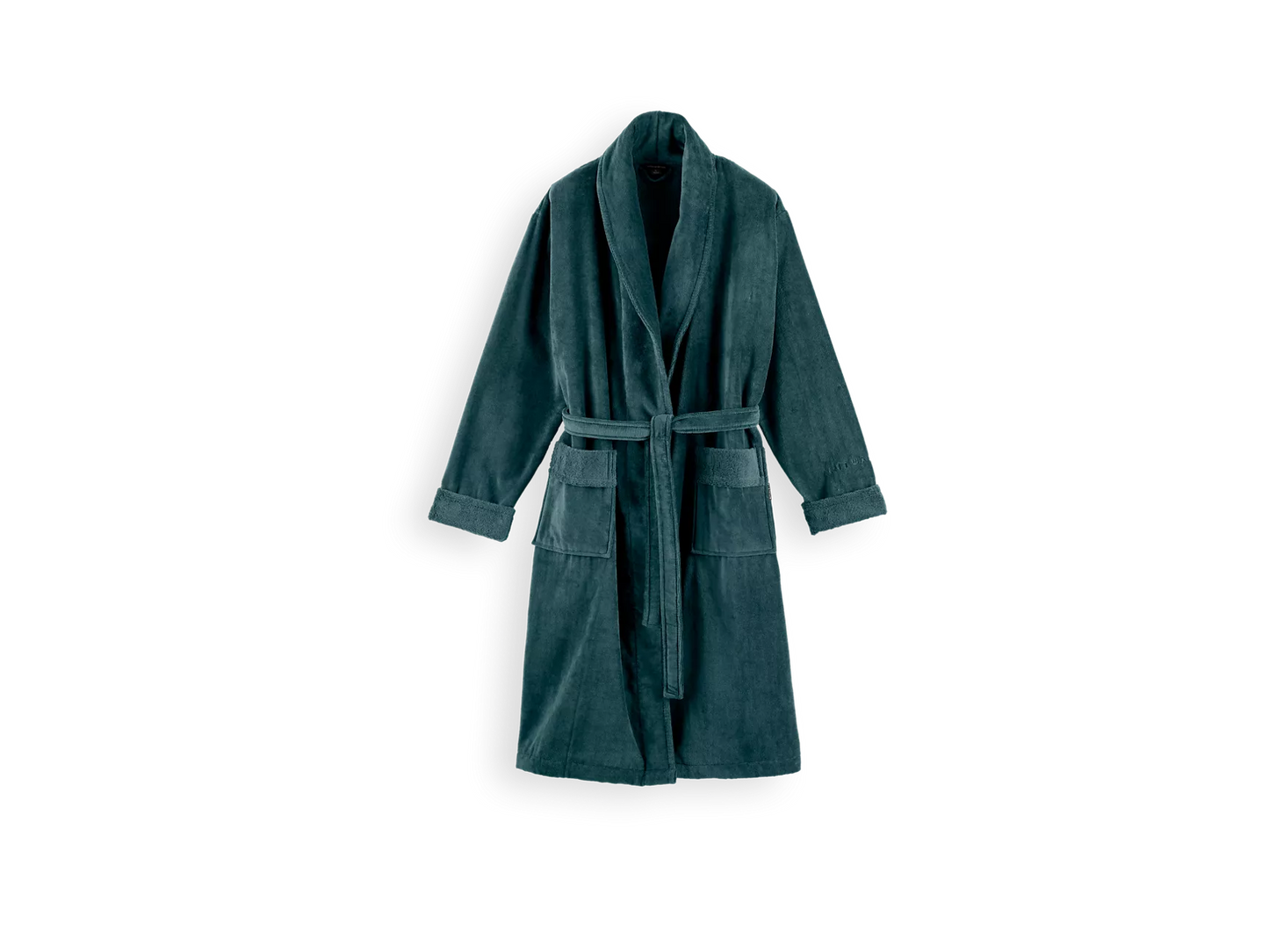 Super Smooth Cotton Bathrobe Men Petrol L