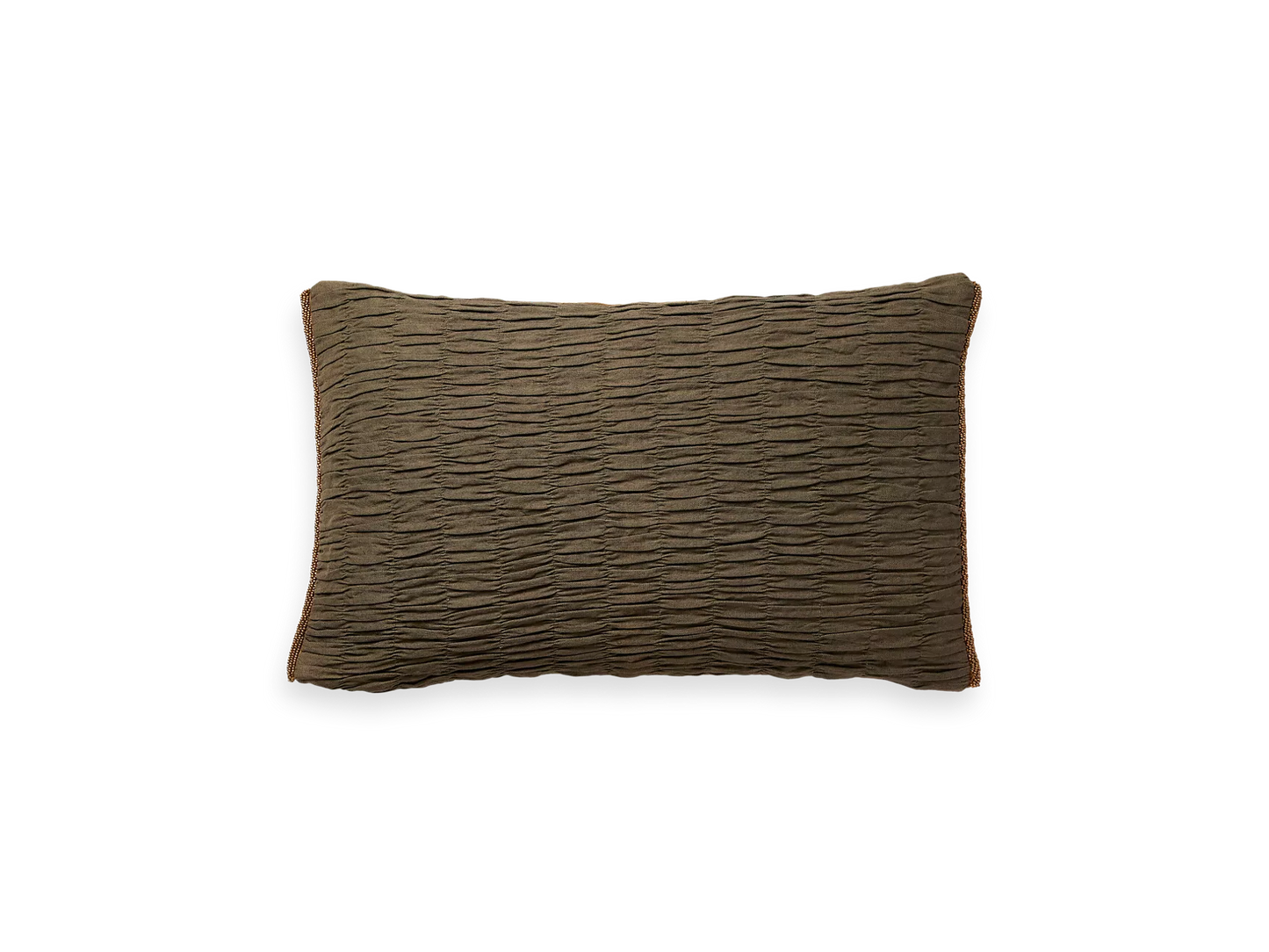 Vellore Cushion Cover Smocked Green 50 x 30cm