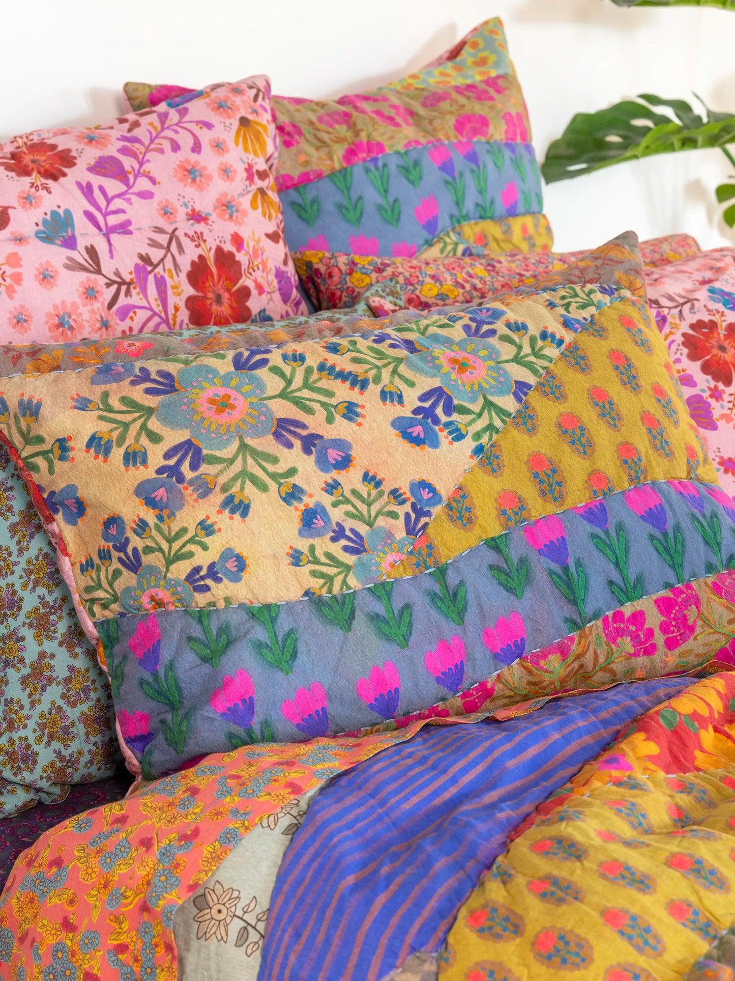 Bungalow Reversible Cotton Shams, Set of 2 - Garden Waves