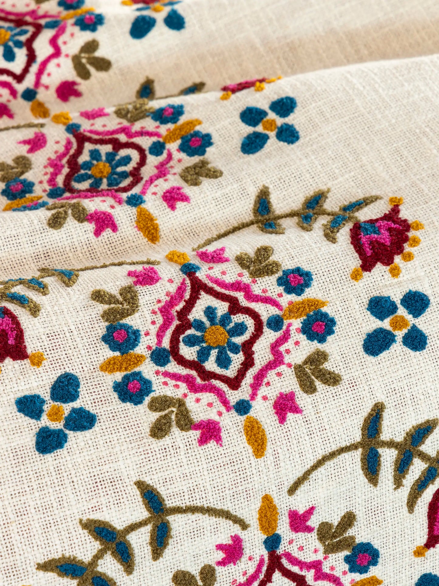 Cotton Slub Tufted Euro Sham - Cream