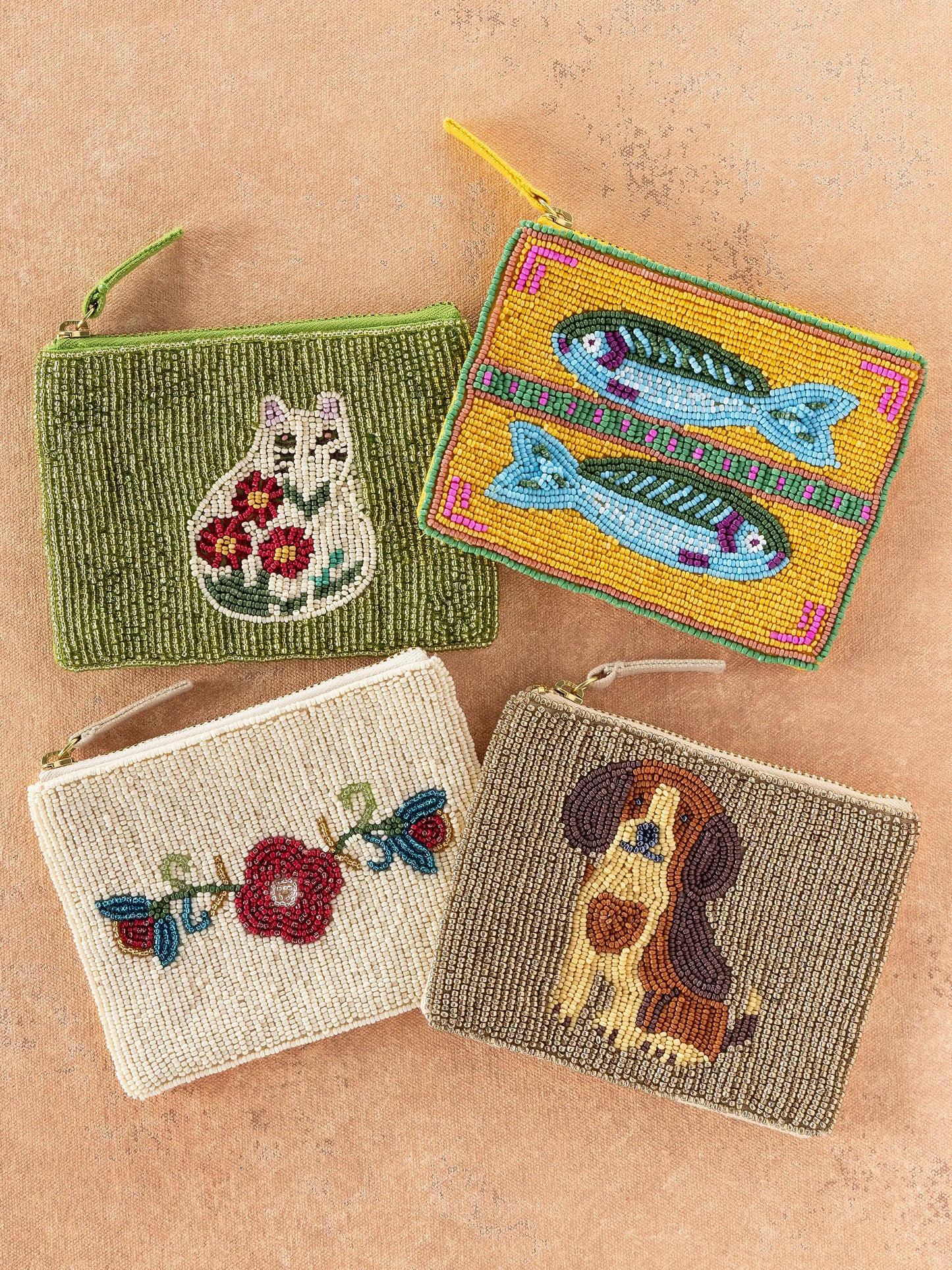 Beaded Coin Purse - Dog