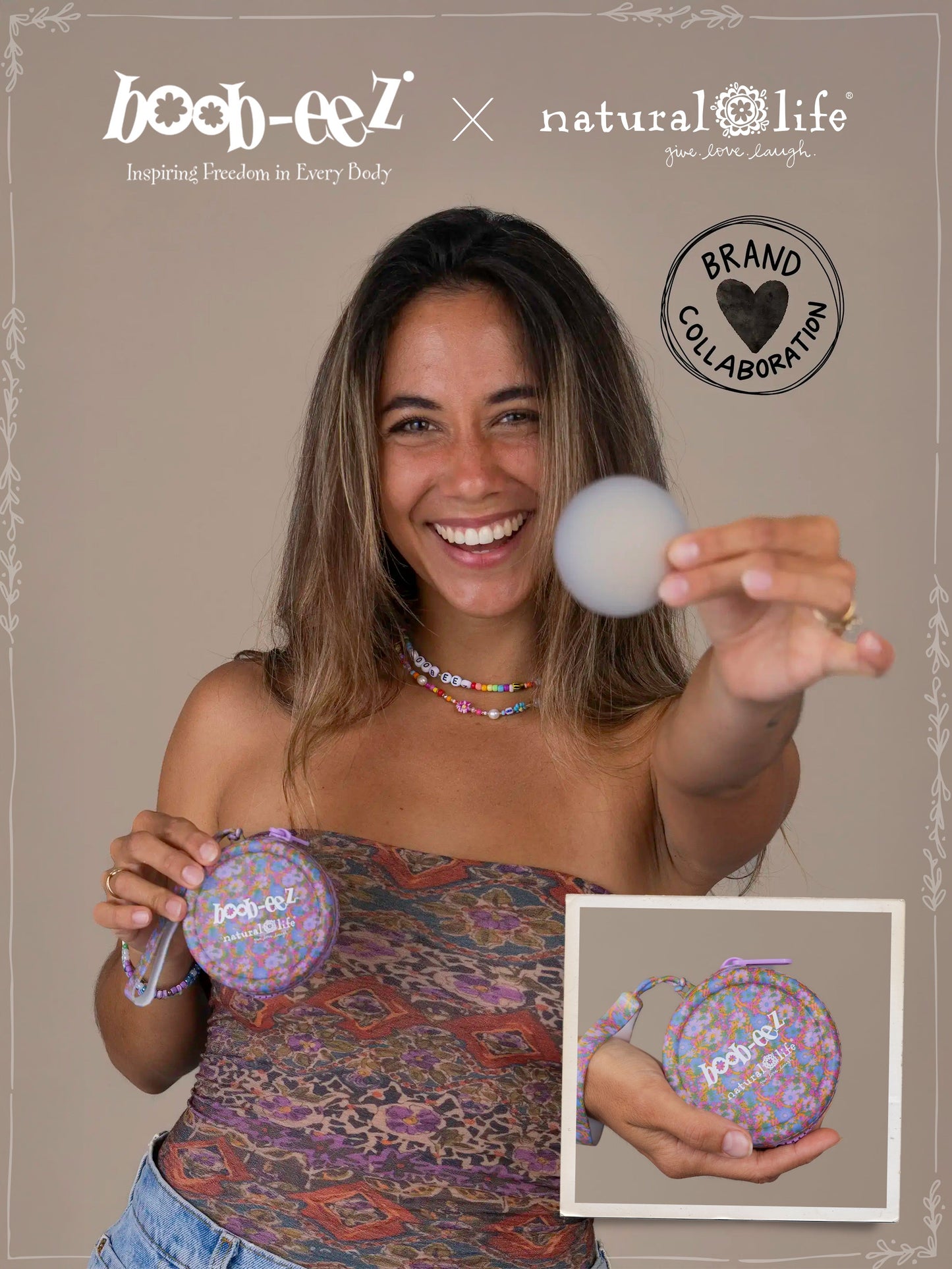 Boob-eezÂ® x Natural Life Deluxe Duo Nipple Cover - Medium